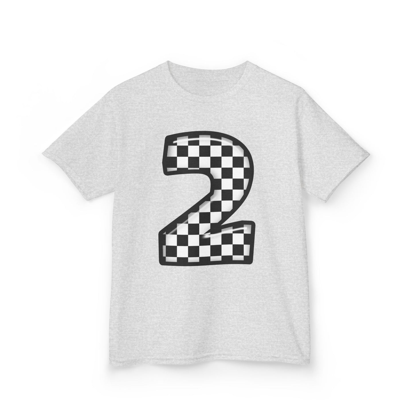 Mini-Checkered Number 2 Tee - Perfect for Birthdays and Celebrations