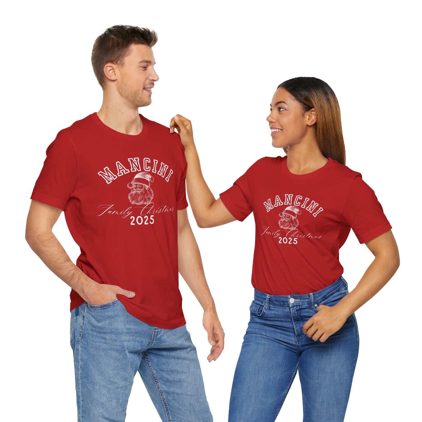 FAMILY CHRISTMAS- SANTA- Unisex Jersey Short Sleeve Tee