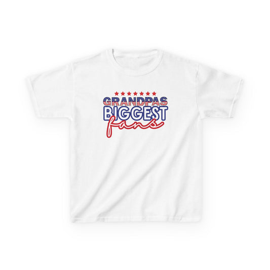 Custom Grandpa's Biggest Fans Kids T-Shirt - Jolly 70 Design, Perfect for Family Gatherings!