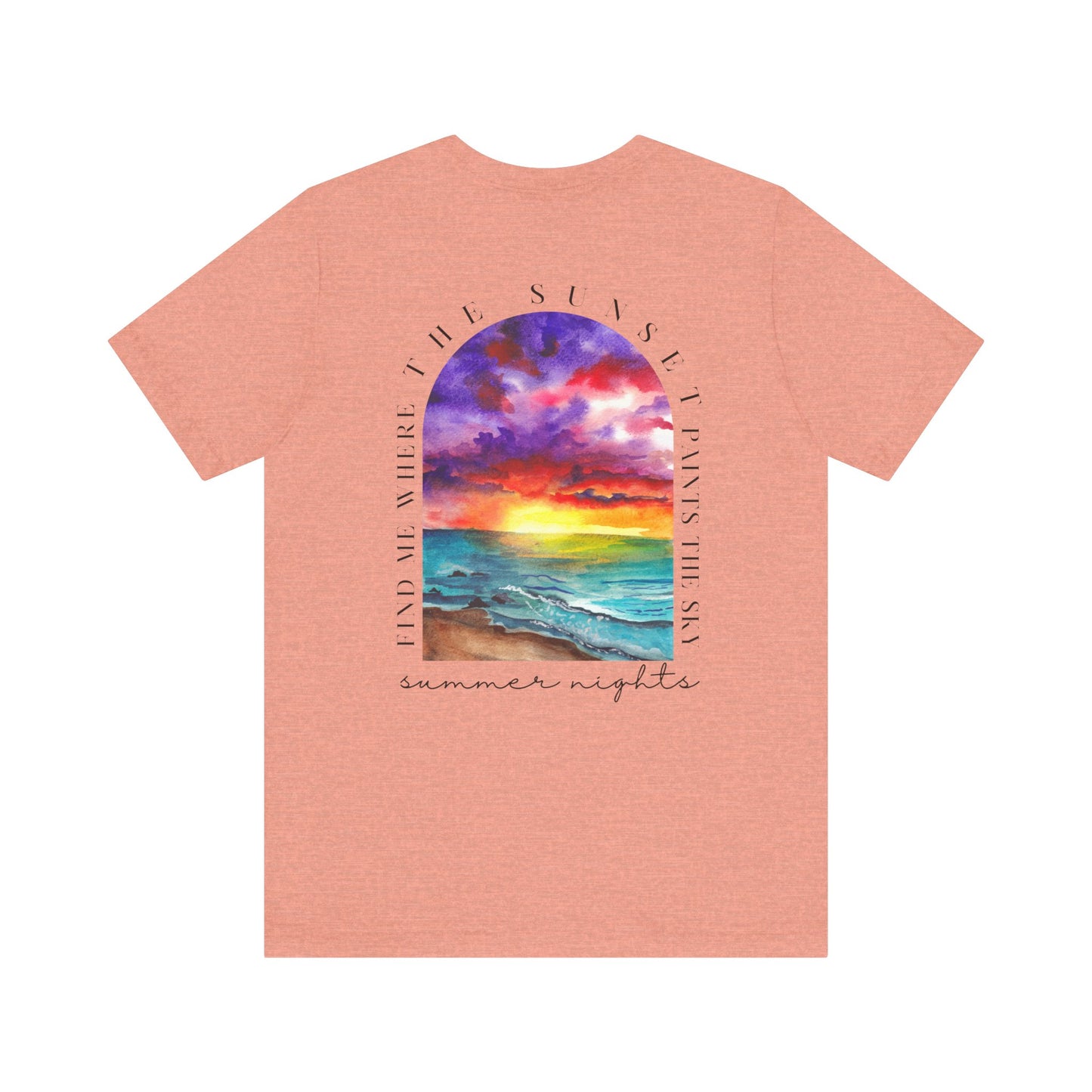 Sunset Lovers Tee, Summer Vibes T-Shirt, Unisex Graphic Tee, Beach Sunset Shirt