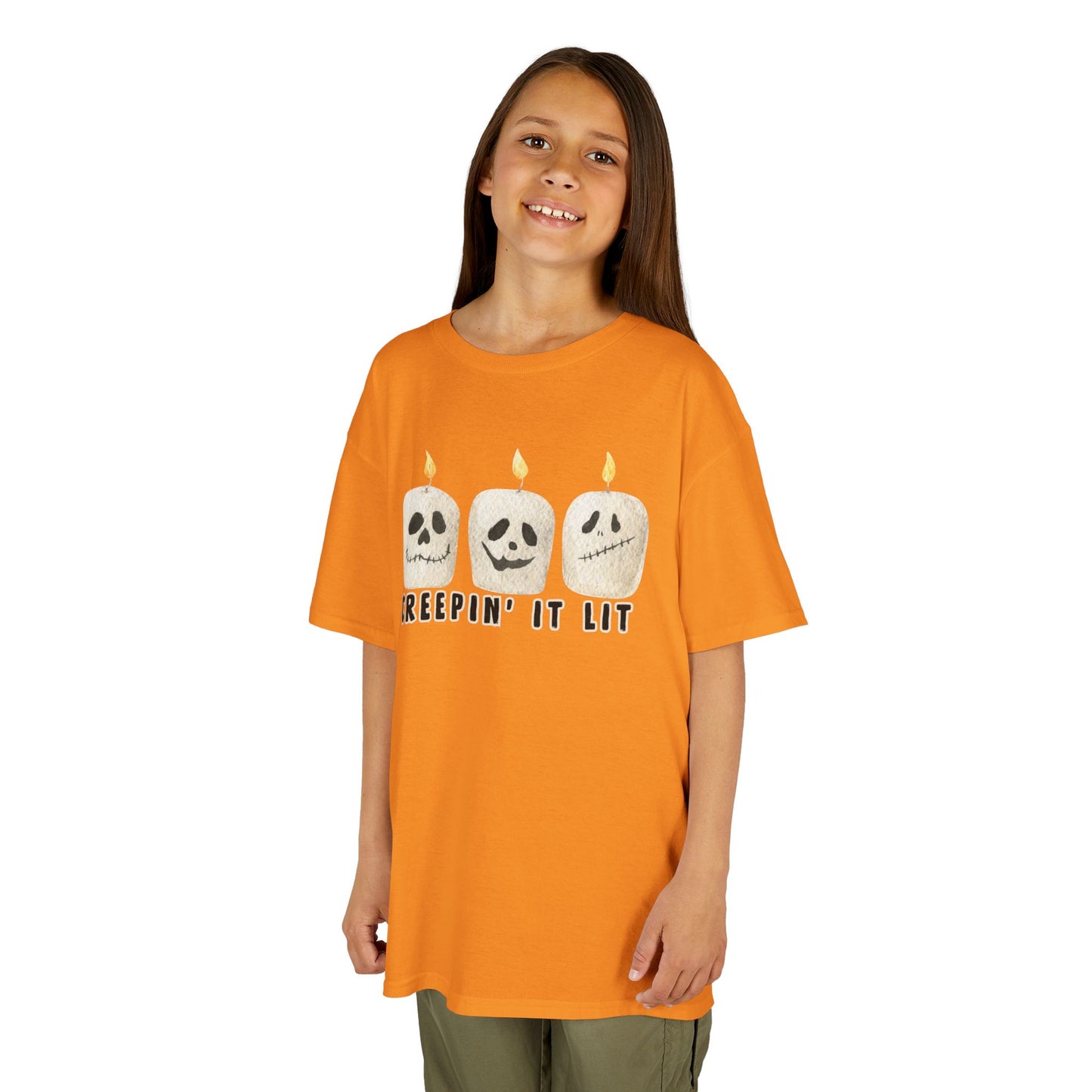 Creepin' It Lit Kids Tee, Halloween Shirt for Kids