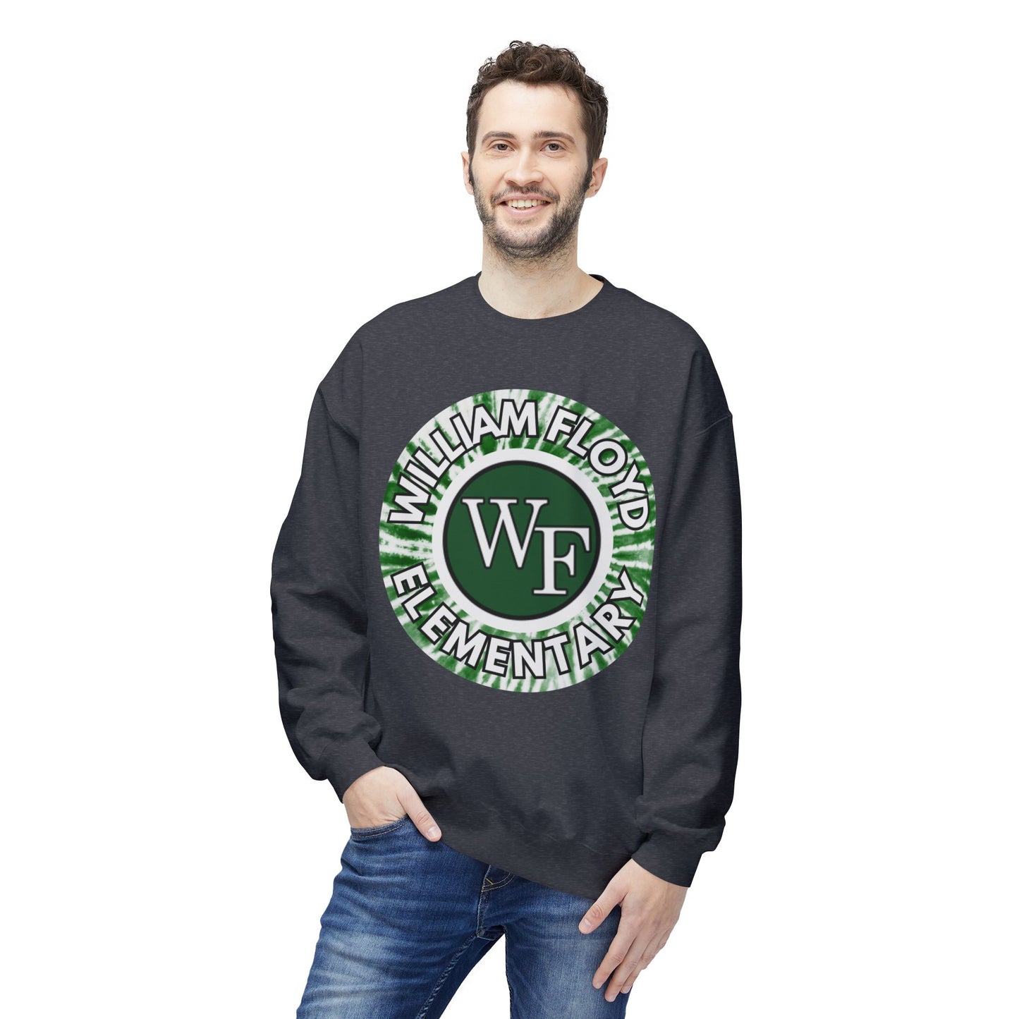 WFE Tie Dye Logo- Fleece Crewneck Sweatshirt