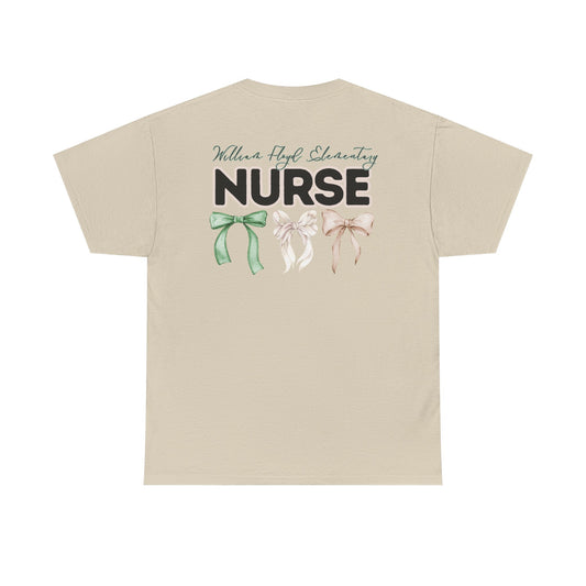 WFE Nurse and Bows- Unisex Heavy Cotton Tee with Bow Design