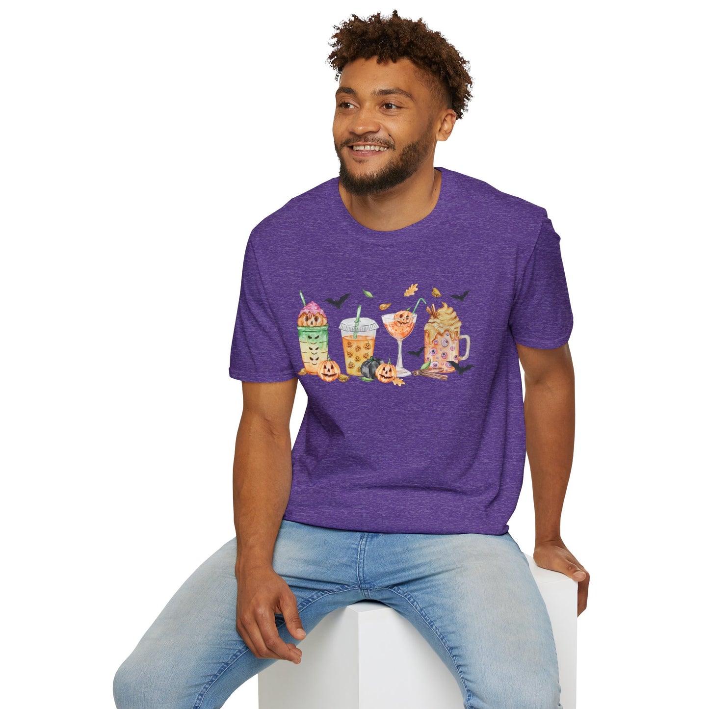 Halloween Beverage Themed T-Shirt- Unisex Softstlye