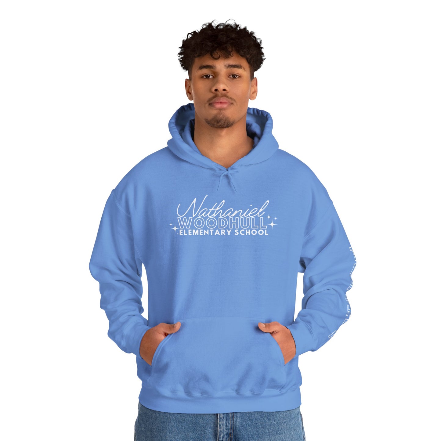Woodhull Teacher Simple Design Hoodie w/ Teacher on Sleeve - Cozy Unisex Sweatshirt