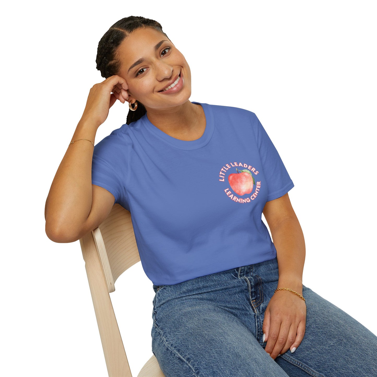 Little Leaders Teacher w/ Apple Design Unisex Softstyle T-Shirt