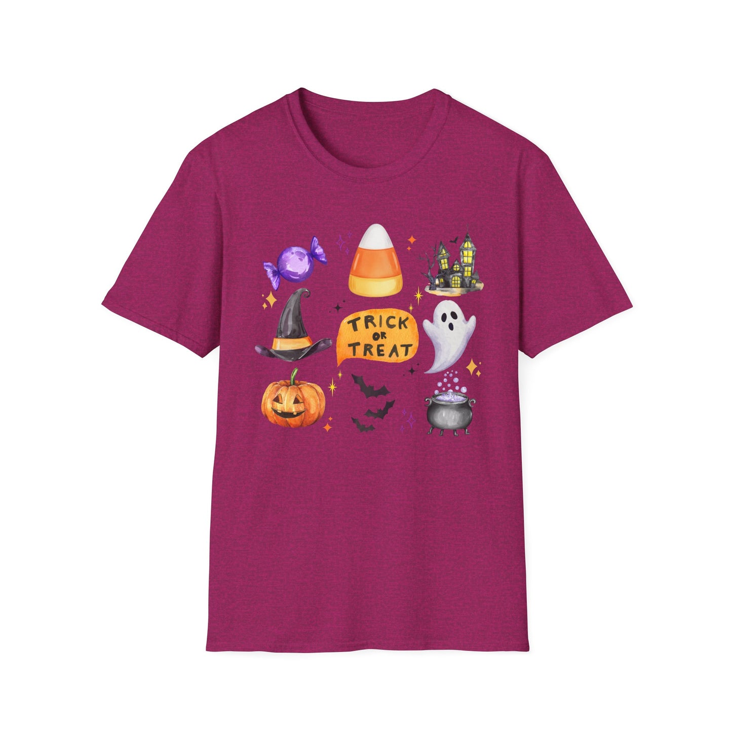Halloween- Trick or Treat Themed T-Shirt- Unisex Softstlye
