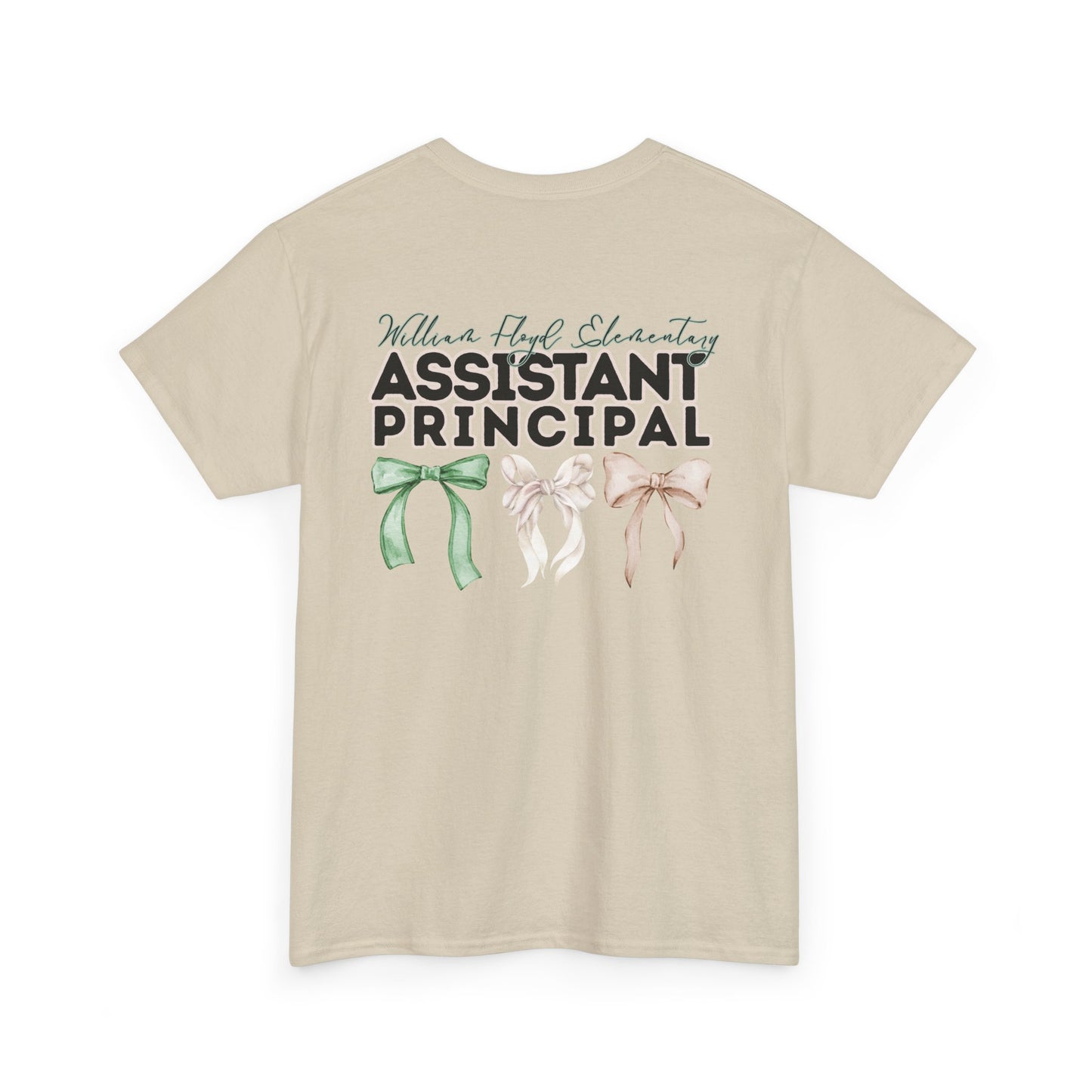 WFE Assistant Principal and Bows- Unisex Heavy Cotton Tee with Bow Design