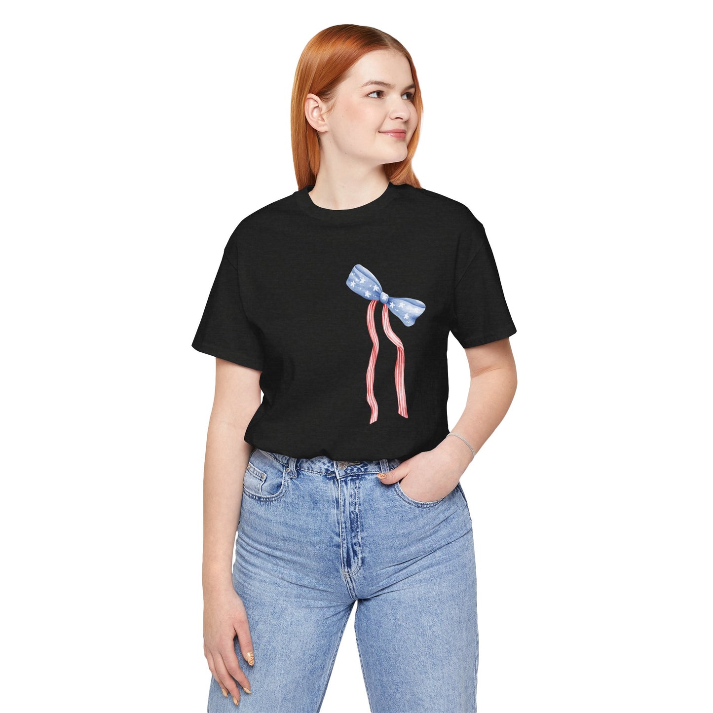 Land of the Free Tee with Bow | Perfect for all of America's Holidays