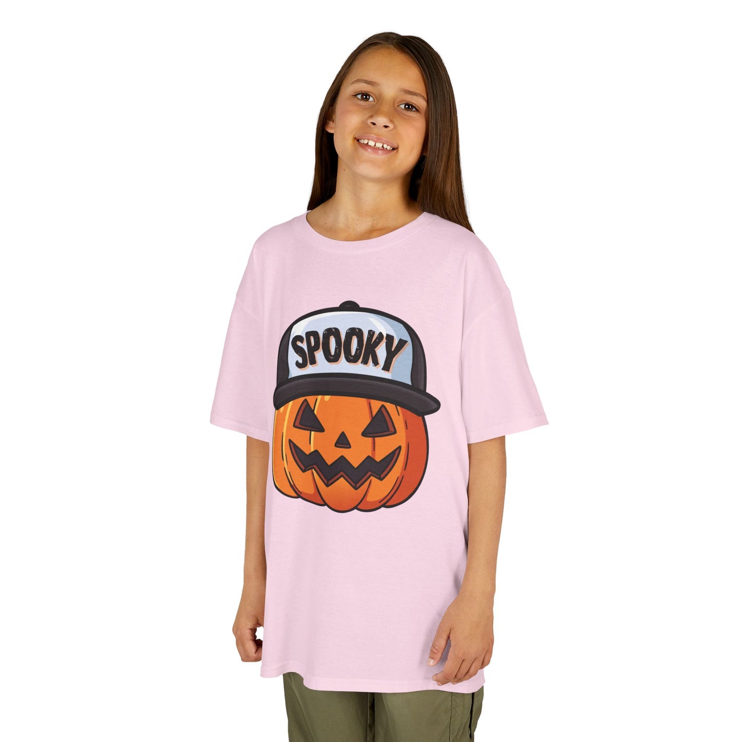 Spooky Pumpkin w/ Hat | Halloween | Kids Cotton™ Tee