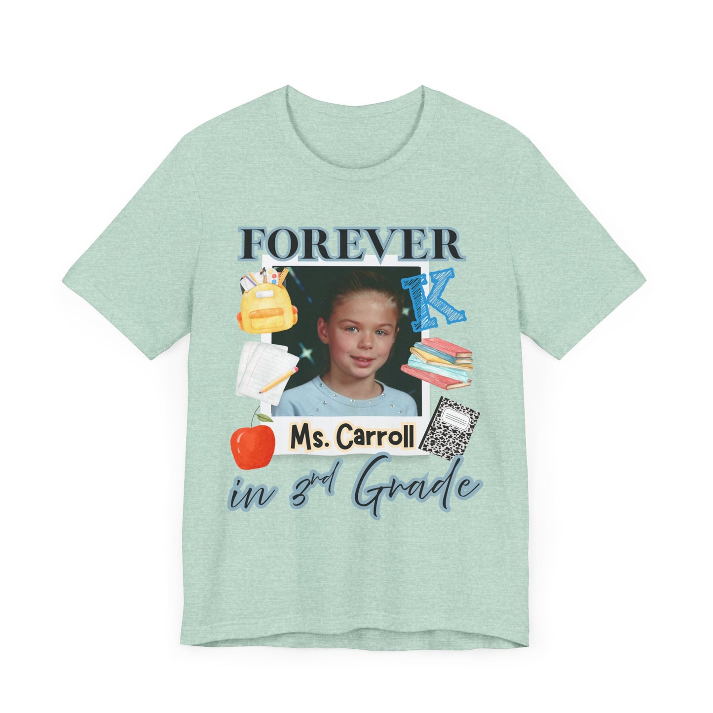 Kristi- Personalized Forever in 3rd Grade Teacher Tee - Personalized Unisex Jersey Shirt