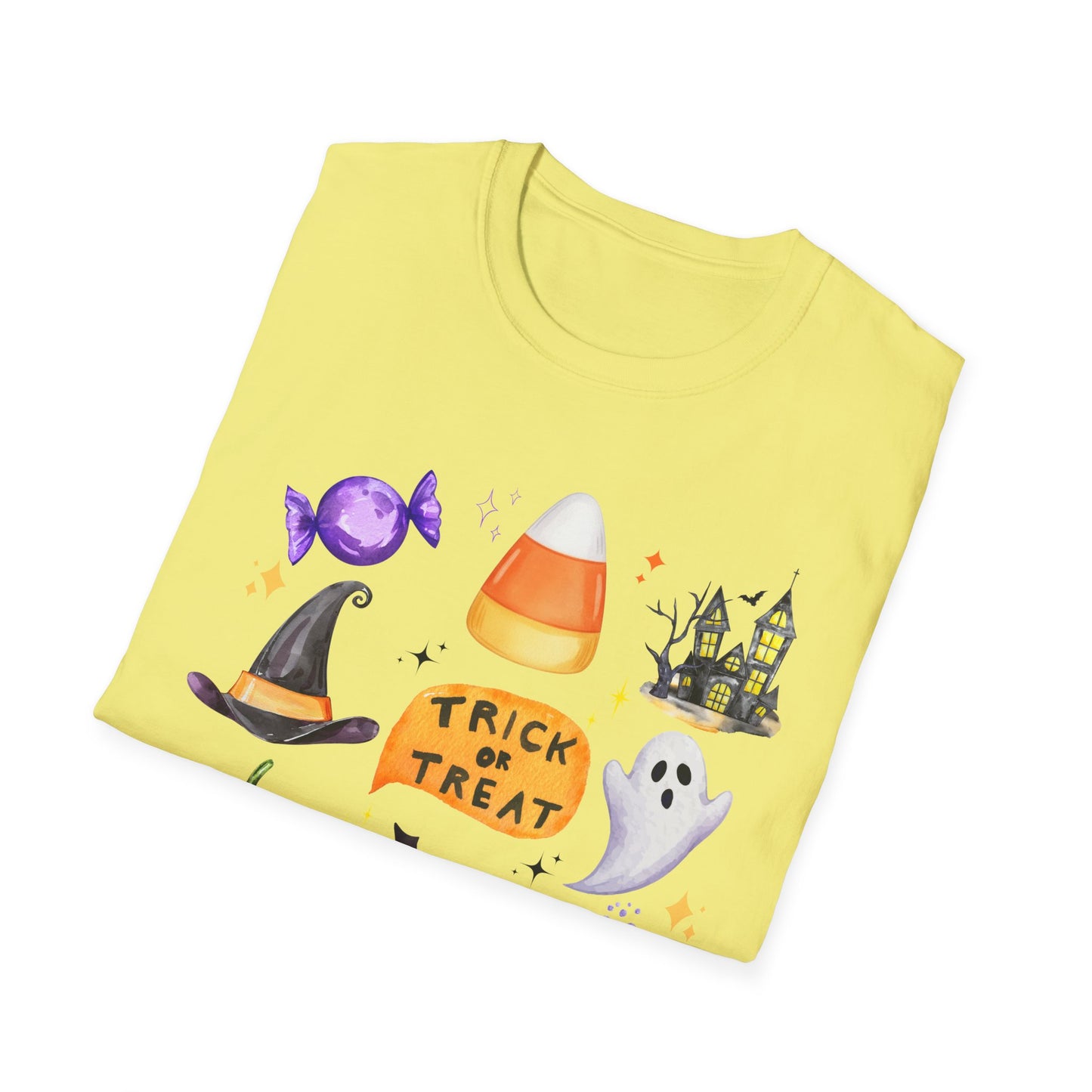 Halloween- Trick or Treat Themed T-Shirt- Unisex Softstlye