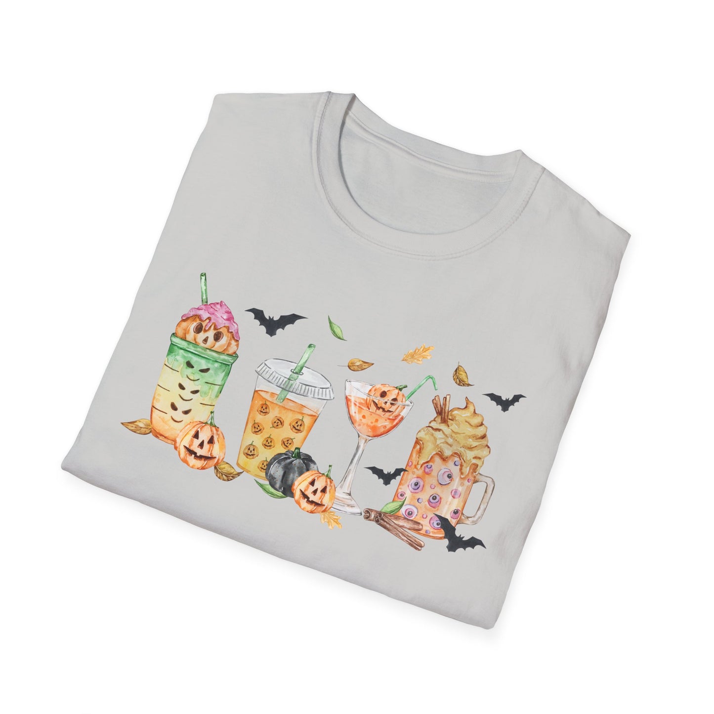 Halloween Beverage Themed T-Shirt- Unisex Softstlye