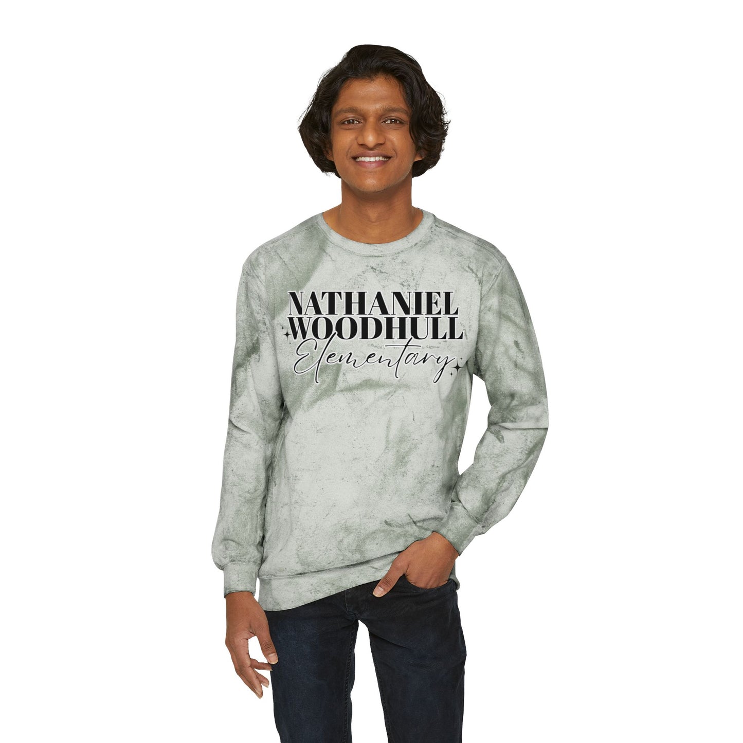 Woodhull Elementary Color Blast Crewneck Sweatshirt - Unisex