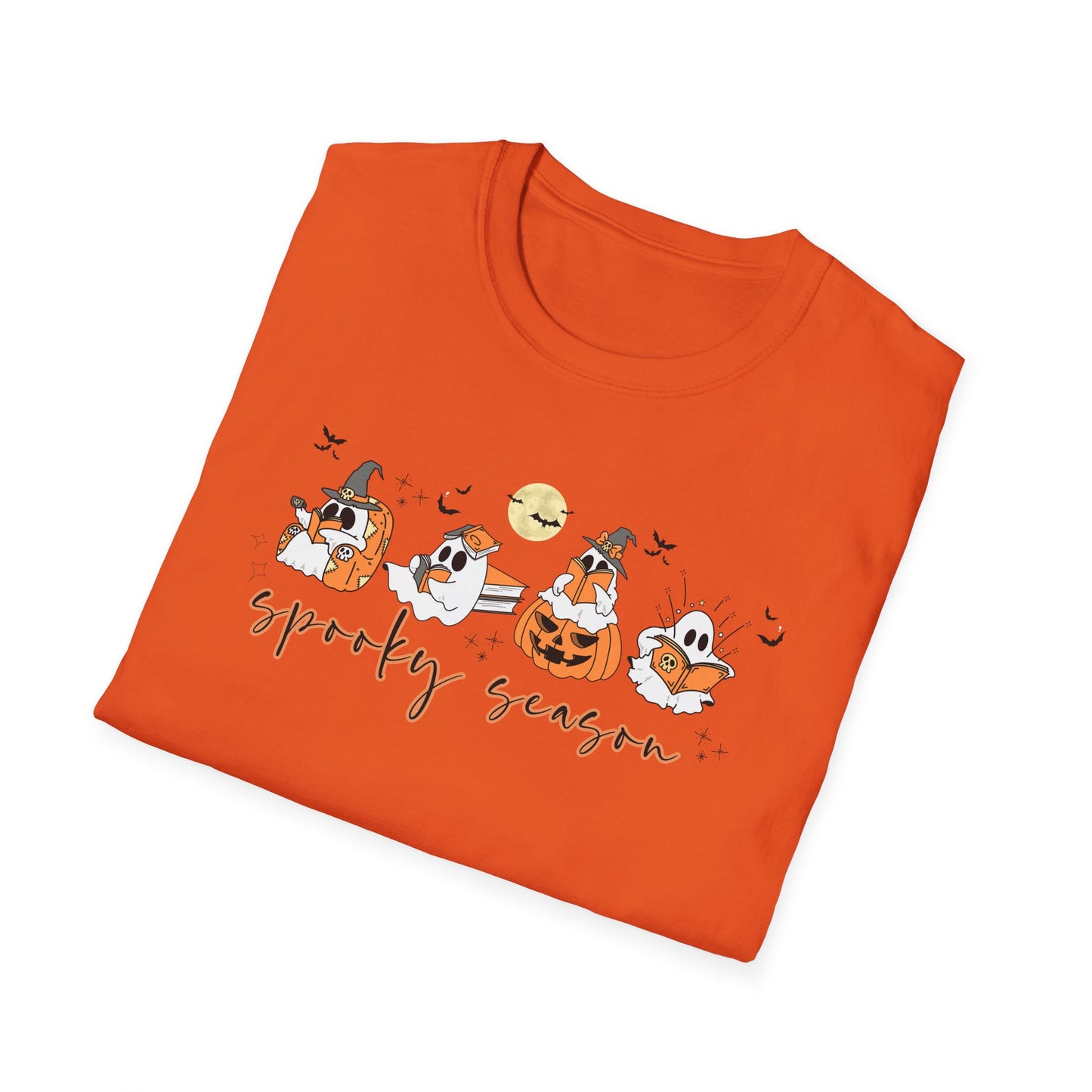Reading Ghosts- Spooky Season, Unisex Softstyle Tee