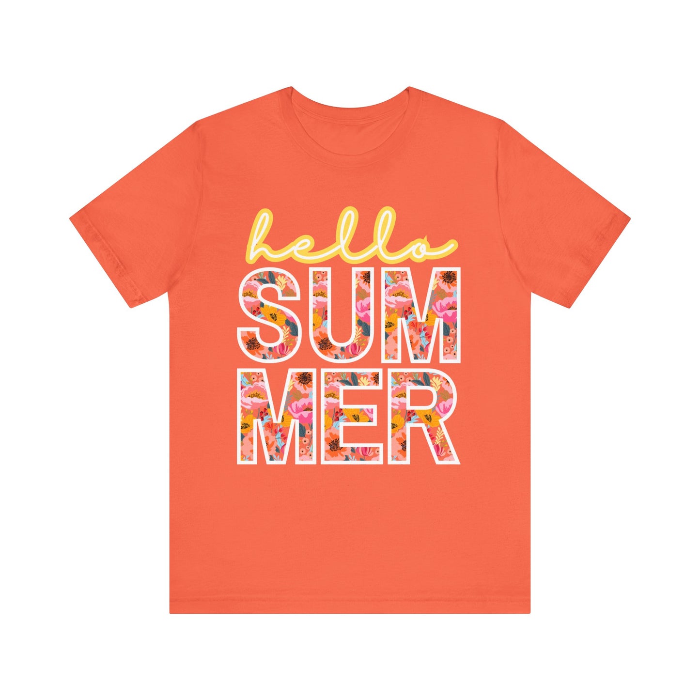 Hello Summer Tee, Summer Shirt, Unisex T-Shirt, Vacation Apparel, Gift for Beach Lovers