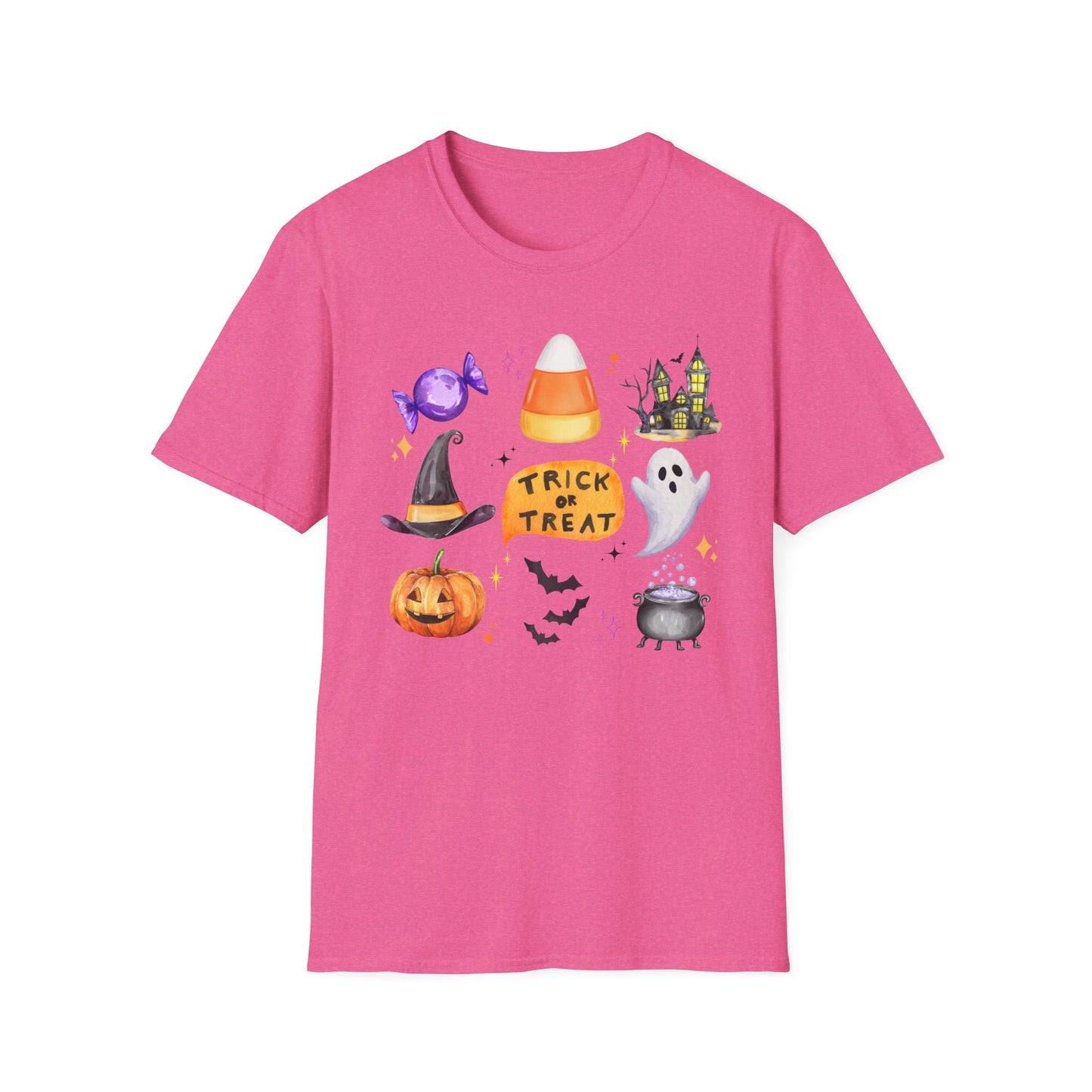 Halloween- Trick or Treat Themed T-Shirt- Unisex Softstlye