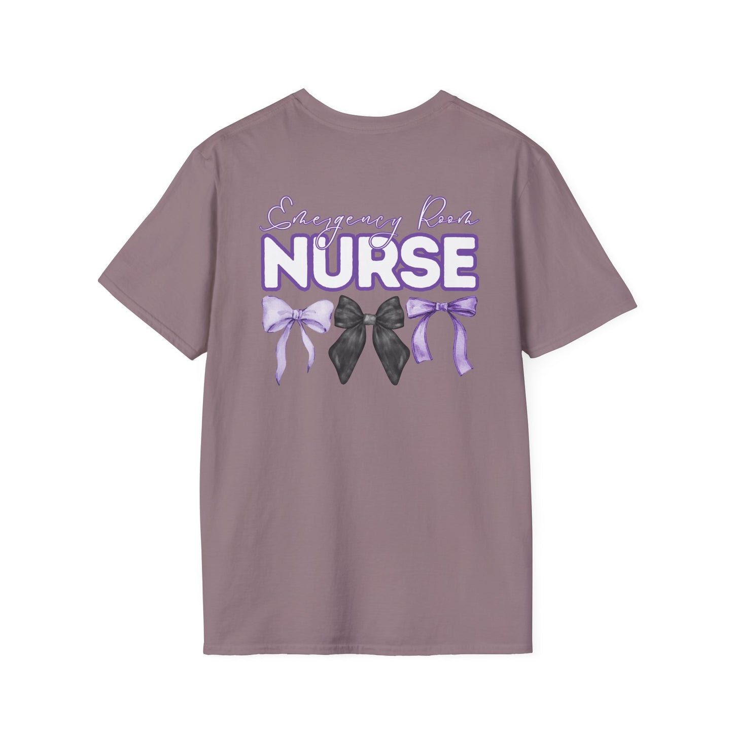 ER Nurse Appreciation T-Shirt with Bows - Softstyle Unisex Tee- Healthcare