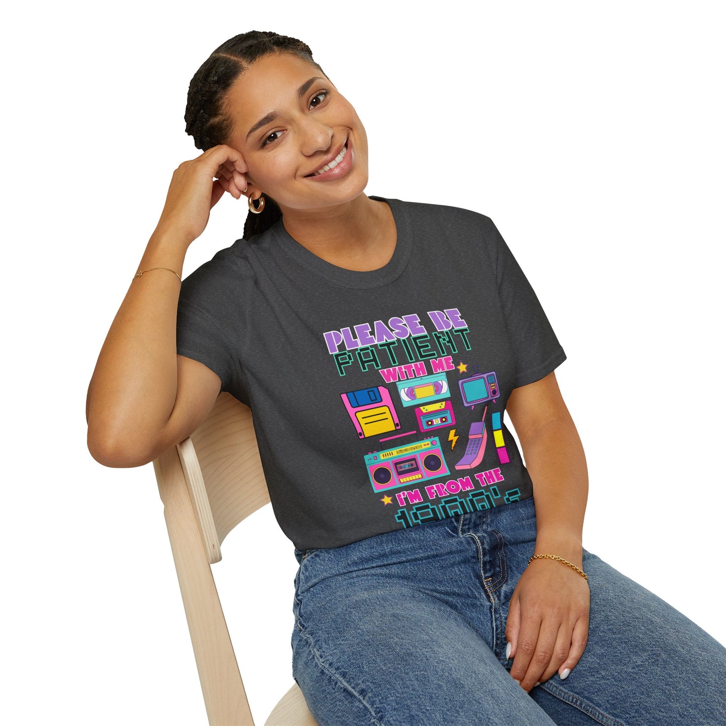 Retro 90's T-Shirt - Please Be Patient, Teacher Vintage- Unisex Graphic Tee