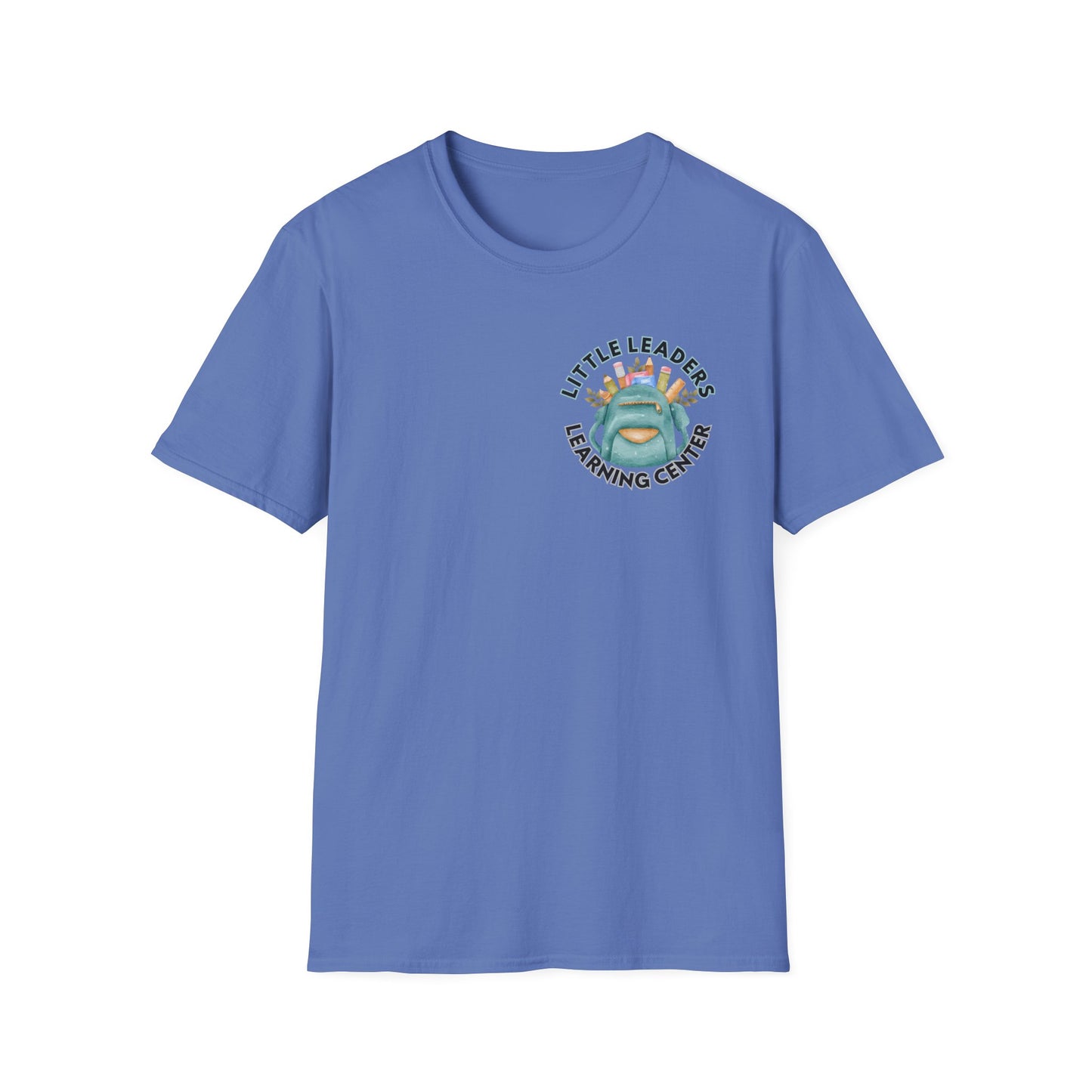 Little Leaders Teacher w/ Backpack Design Unisex Softstyle T-Shirt