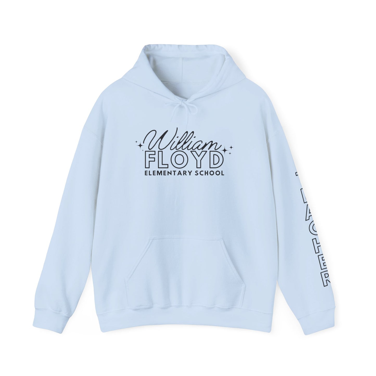 WFE Teacher Simple Design Hoodie w/ Teacher on Sleeve - Cozy Unisex Sweatshirt