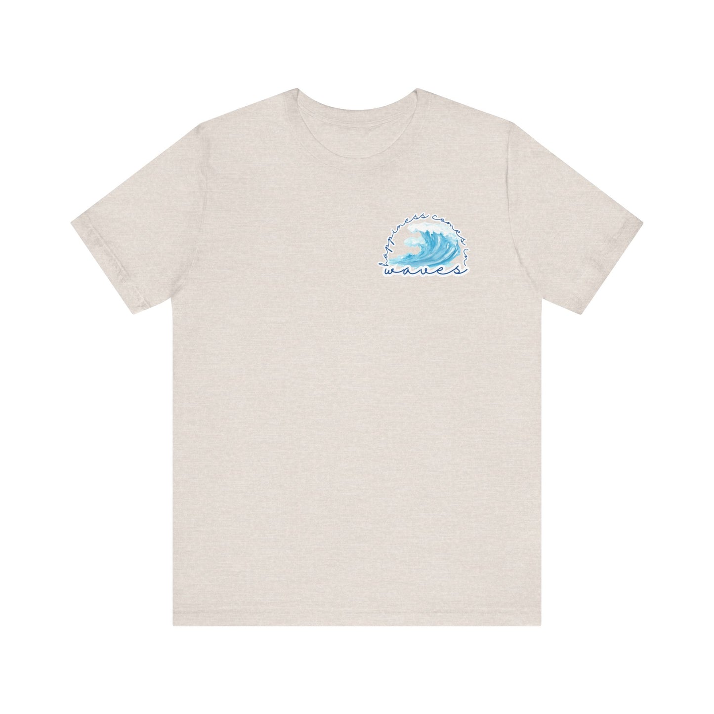 Happiness Comes in Waves -- Unisex Summer Shirt, Beachwear, Vacation Top, Summer Nights Apparel