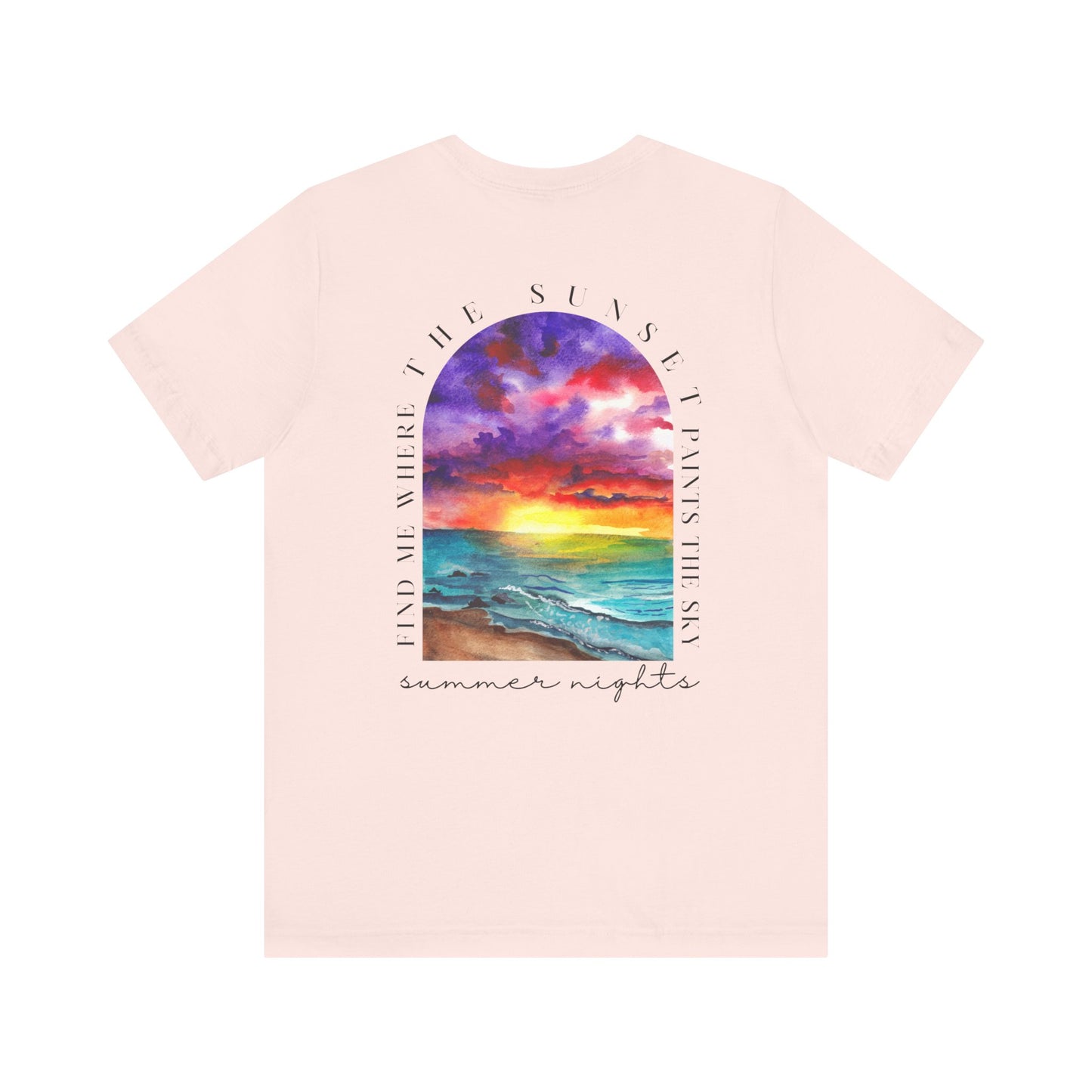 Sunset Lovers Tee, Summer Vibes T-Shirt, Unisex Graphic Tee, Beach Sunset Shirt