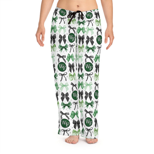 Floyd Strong Green Bow Design Chic Women's Pajama Pants  - Perfect for Cozy Nights and Pajama Days