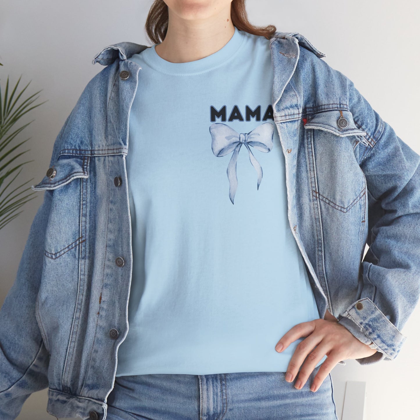 Mama Blue Bow Unisex Heavy Cotton Tee - All Day Everyday