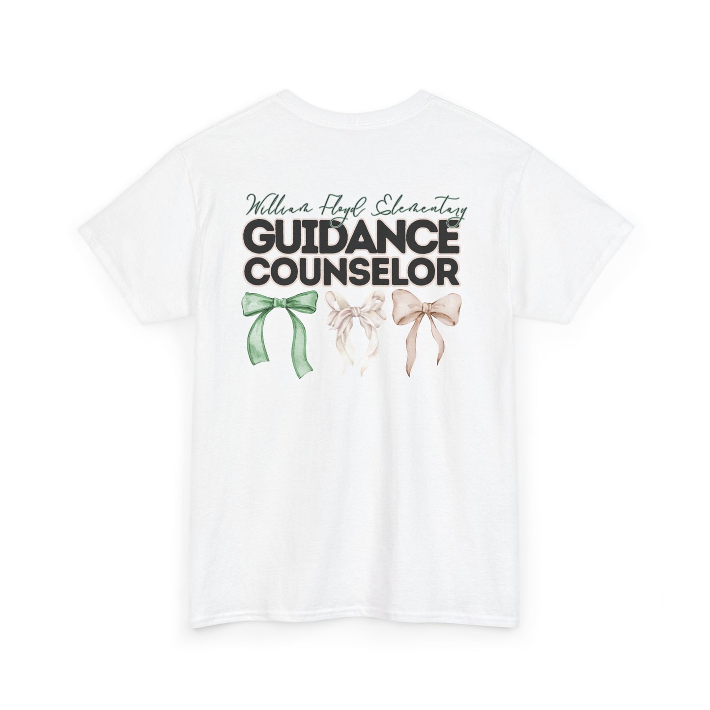 WFE Guidance Counselor and Bows- Unisex Heavy Cotton Tee with Bow Design