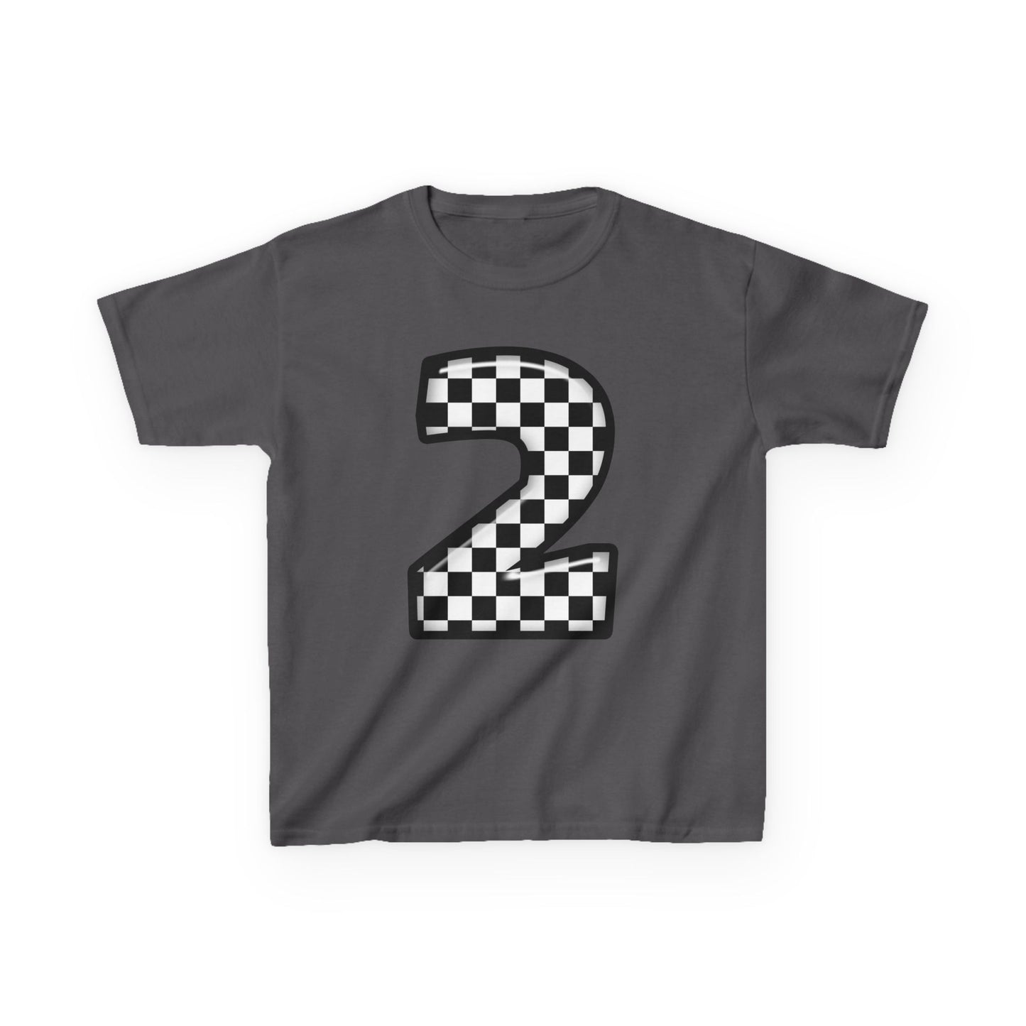 Mini-Checkered Number 2 Tee - Perfect for Birthdays and Celebrations