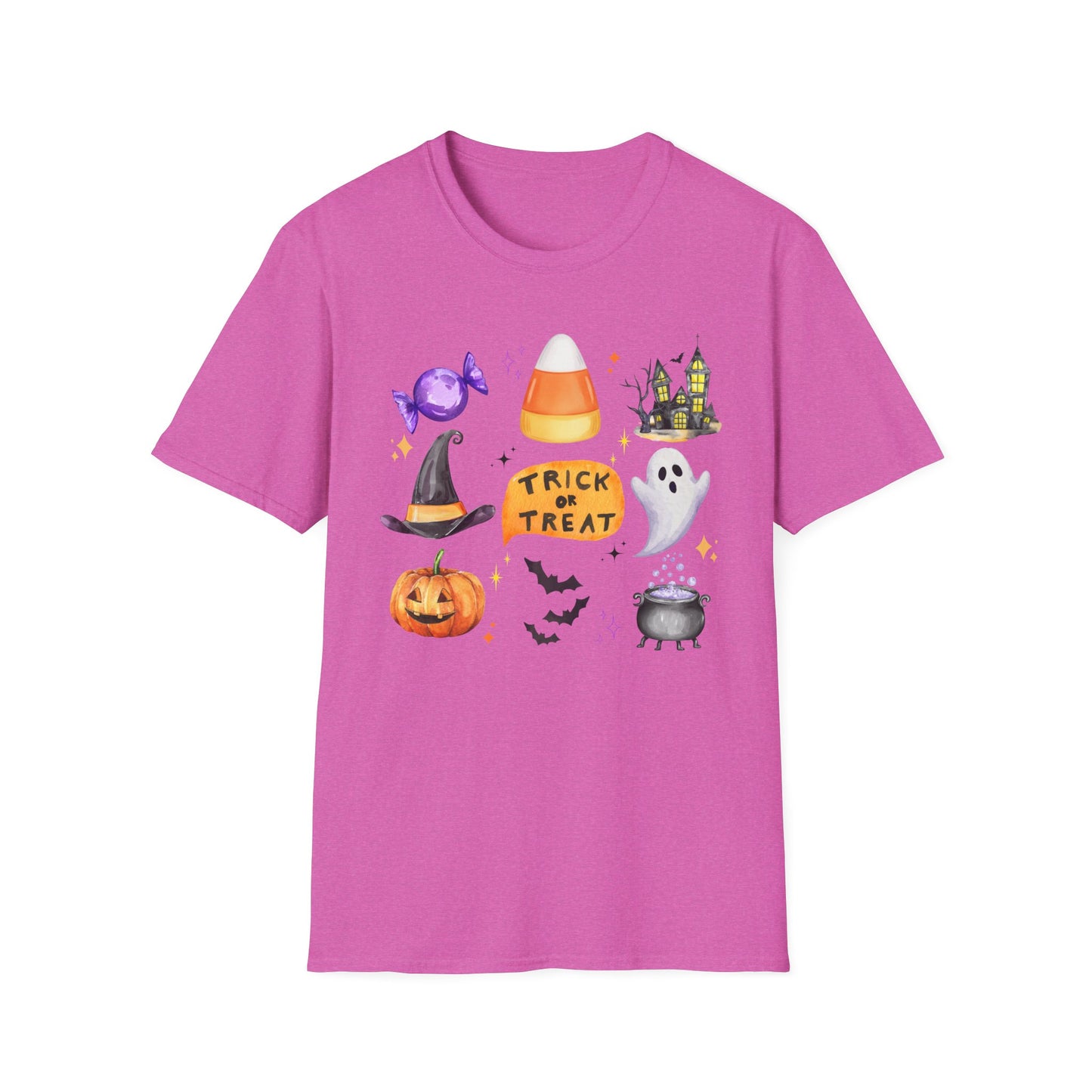 Halloween- Trick or Treat Themed T-Shirt- Unisex Softstlye