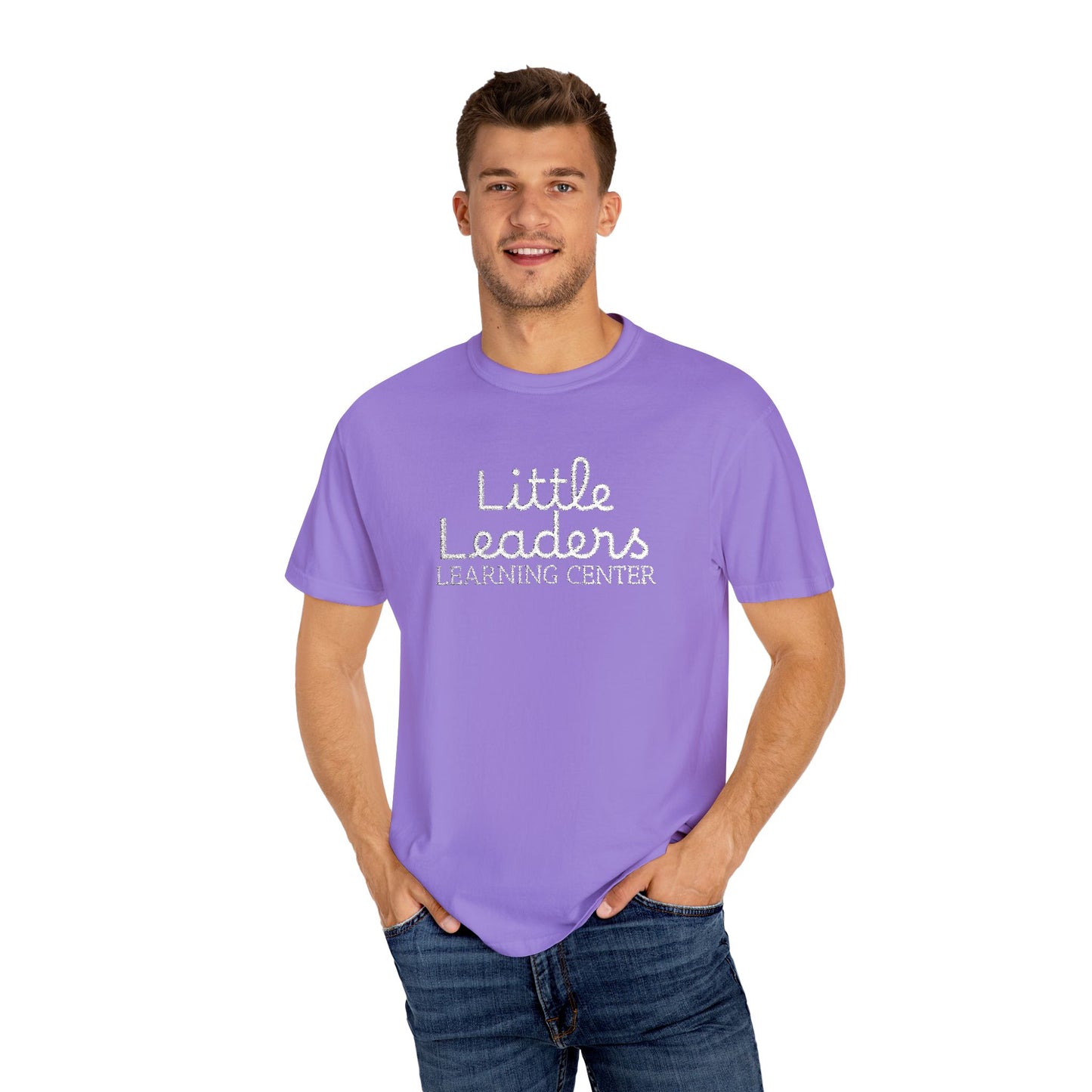 Little Leaders Full Embroidered Unisex Garment-Dyed T-Shirt