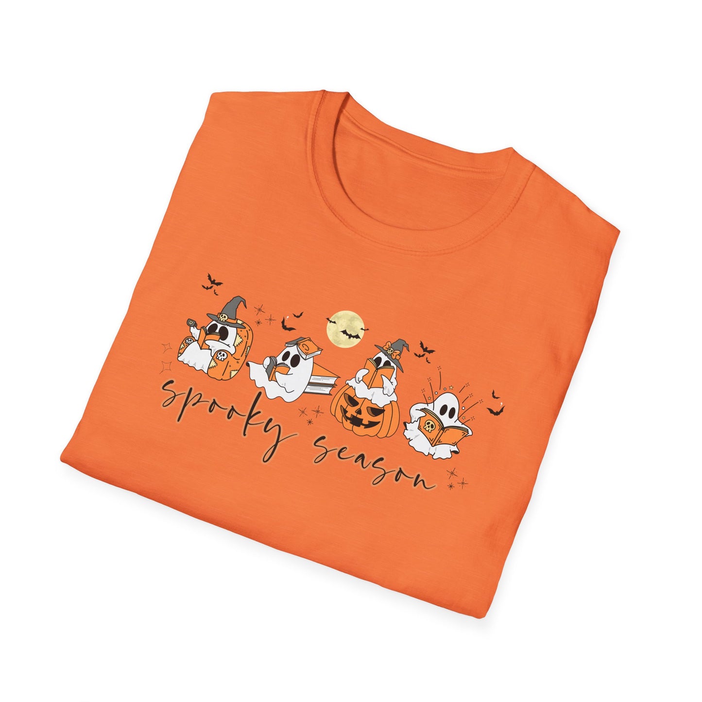 Reading Ghosts- Spooky Season, Unisex Softstyle Tee