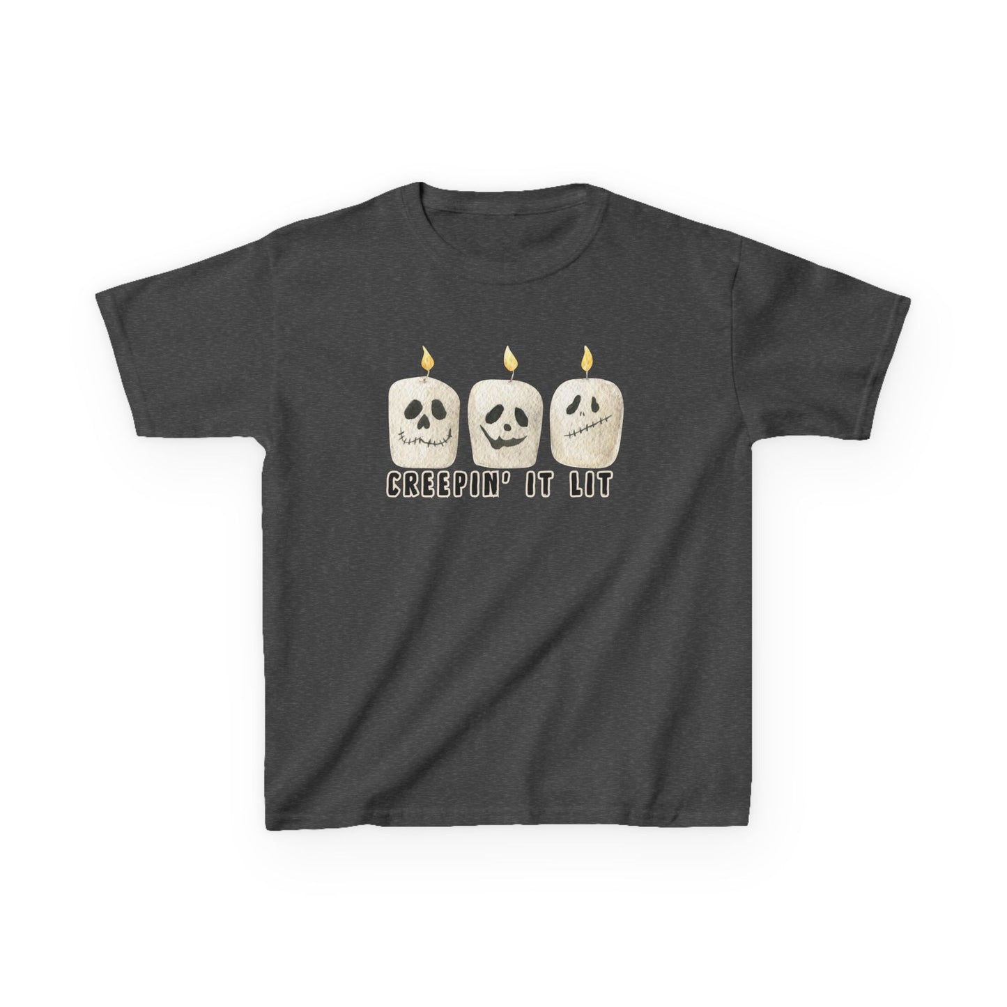 Creepin' It Lit Kids Tee, Halloween Shirt for Kids
