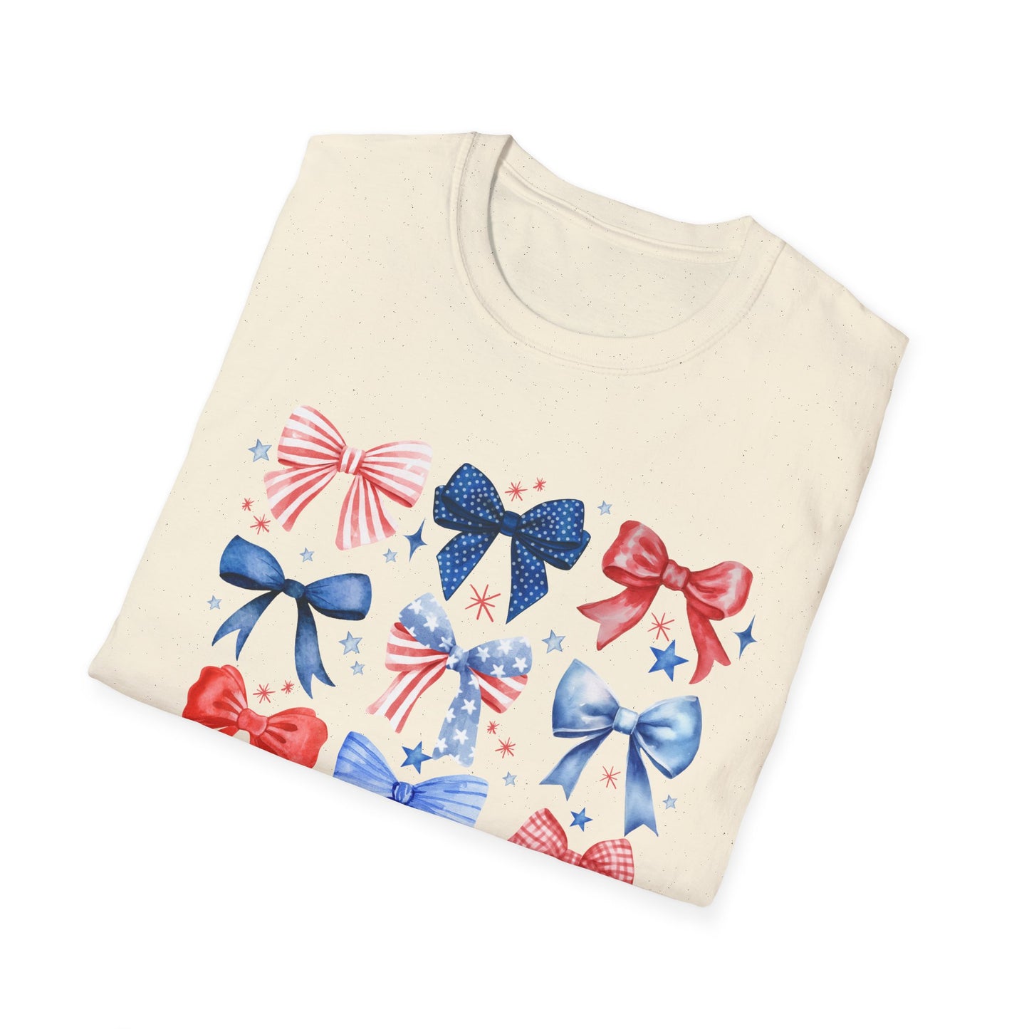 Patriotic Bow Graphic Tee for Celebrations- Holiday