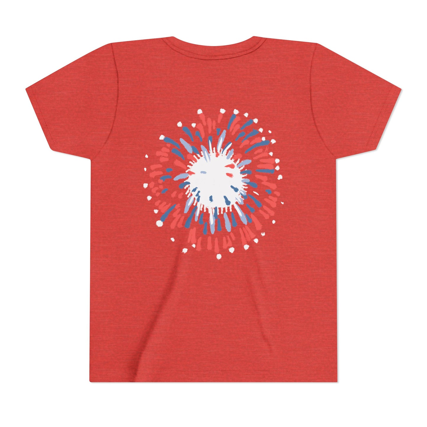 Patriotic Youth Tee for Girls, USA - Kids Short Sleeve Shirt, Holiday Mini