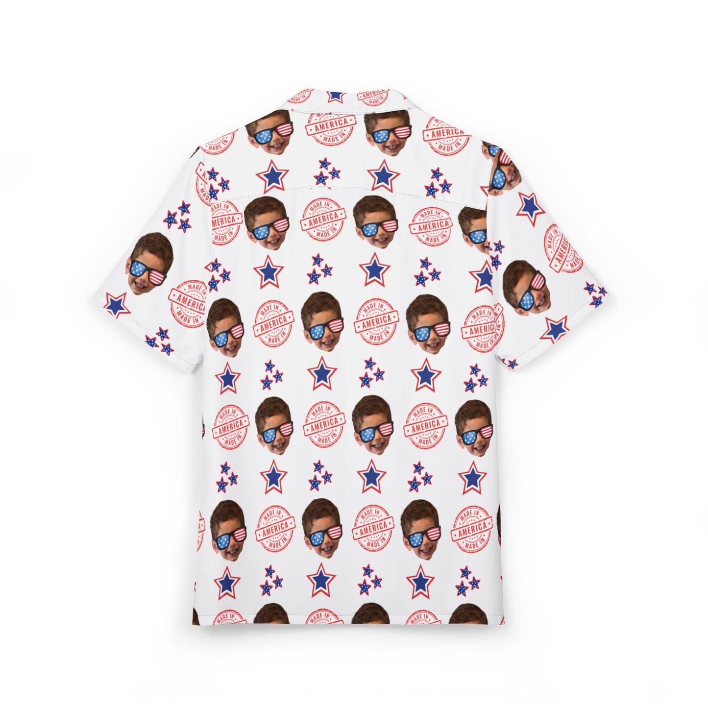Vida- All American Dad - Personalized - Hawaiian Button-Down Shirt -Fatherhood