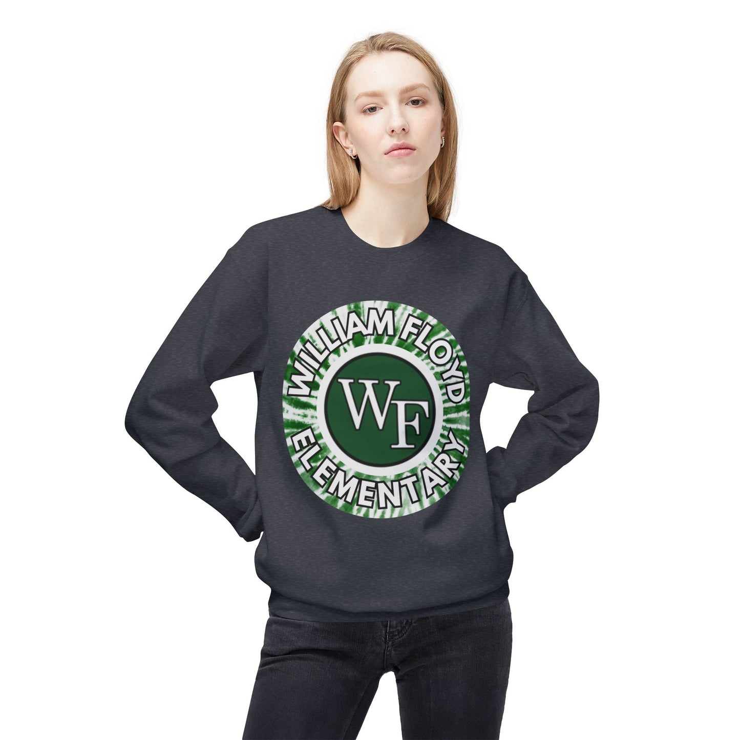 WFE Tie Dye Logo- Fleece Crewneck Sweatshirt
