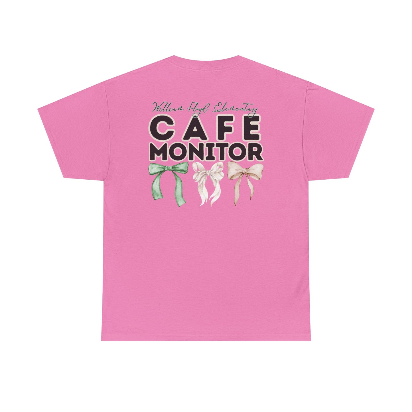 WFE Cafe Monitor and Bows- Unisex Heavy Cotton Tee with Bow Design