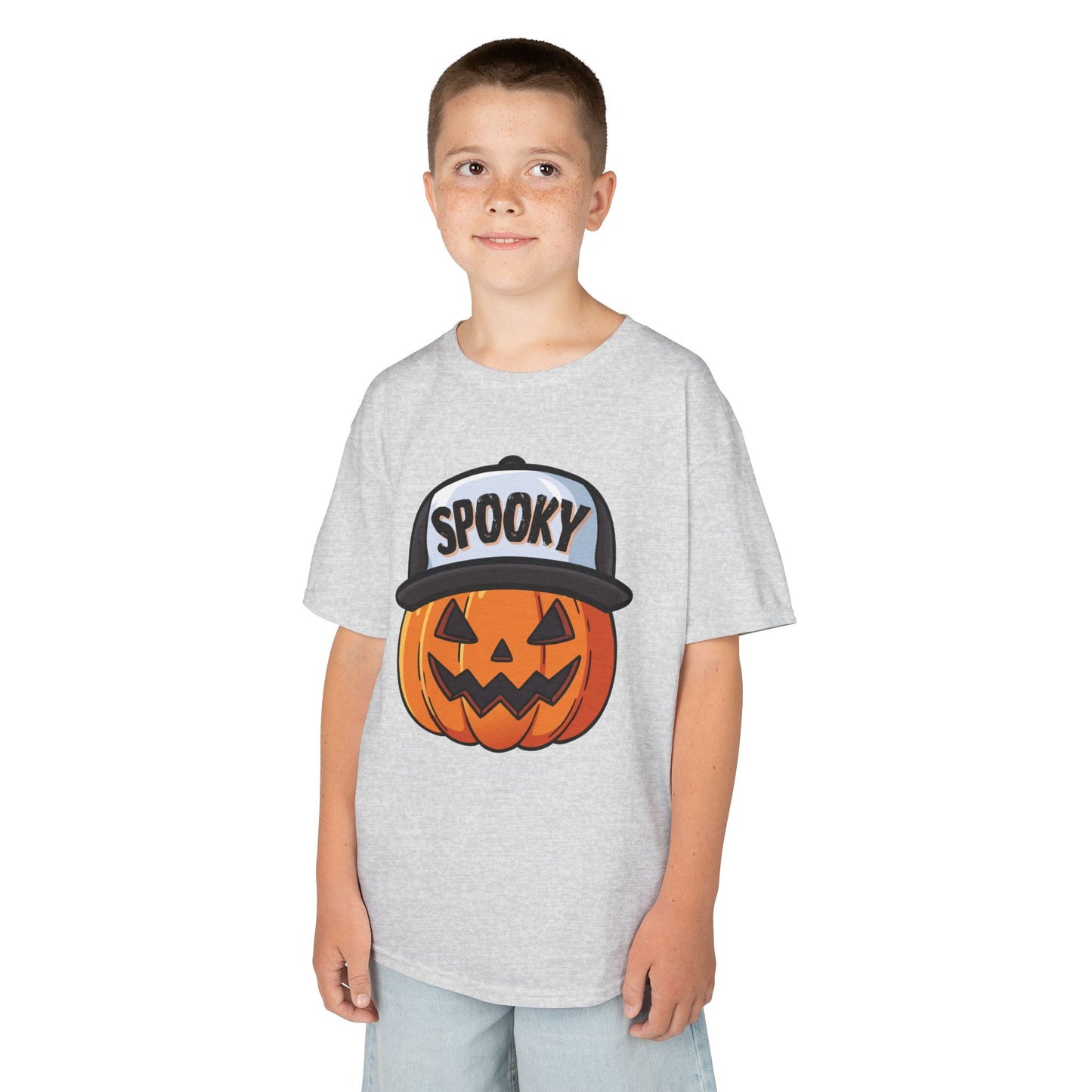 Spooky Pumpkin w/ Hat | Halloween | Kids Cotton™ Tee