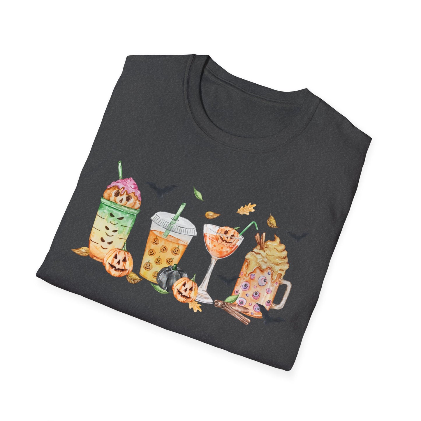Halloween Beverage Themed T-Shirt- Unisex Softstlye