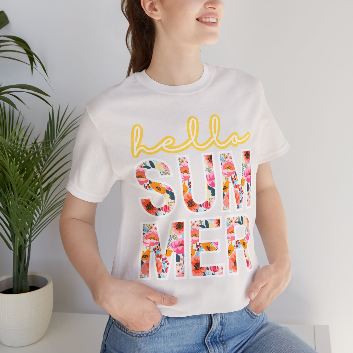 Hello Summer Tee, Summer Shirt, Unisex T-Shirt, Vacation Apparel, Gift for Beach Lovers