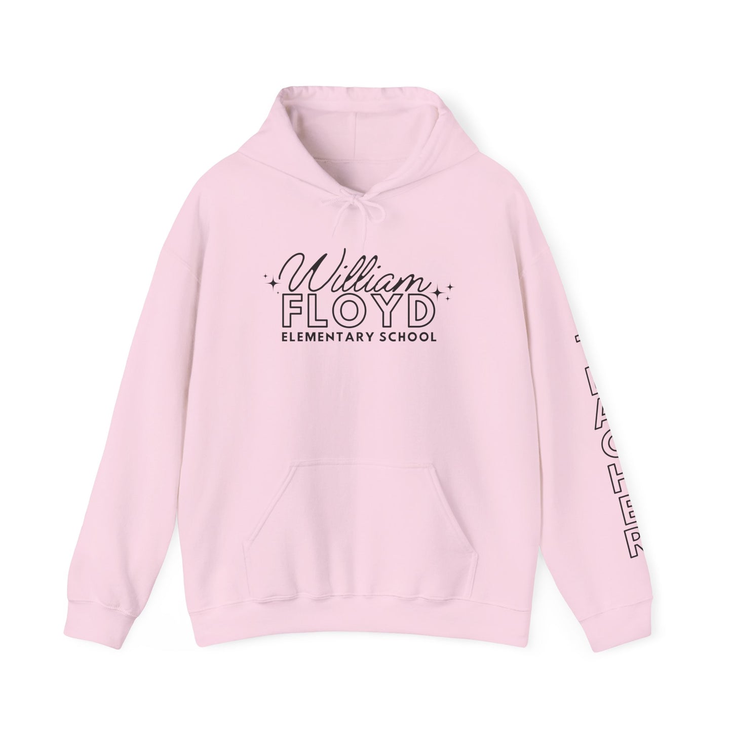 WFE Teacher Simple Design Hoodie w/ Teacher on Sleeve - Cozy Unisex Sweatshirt