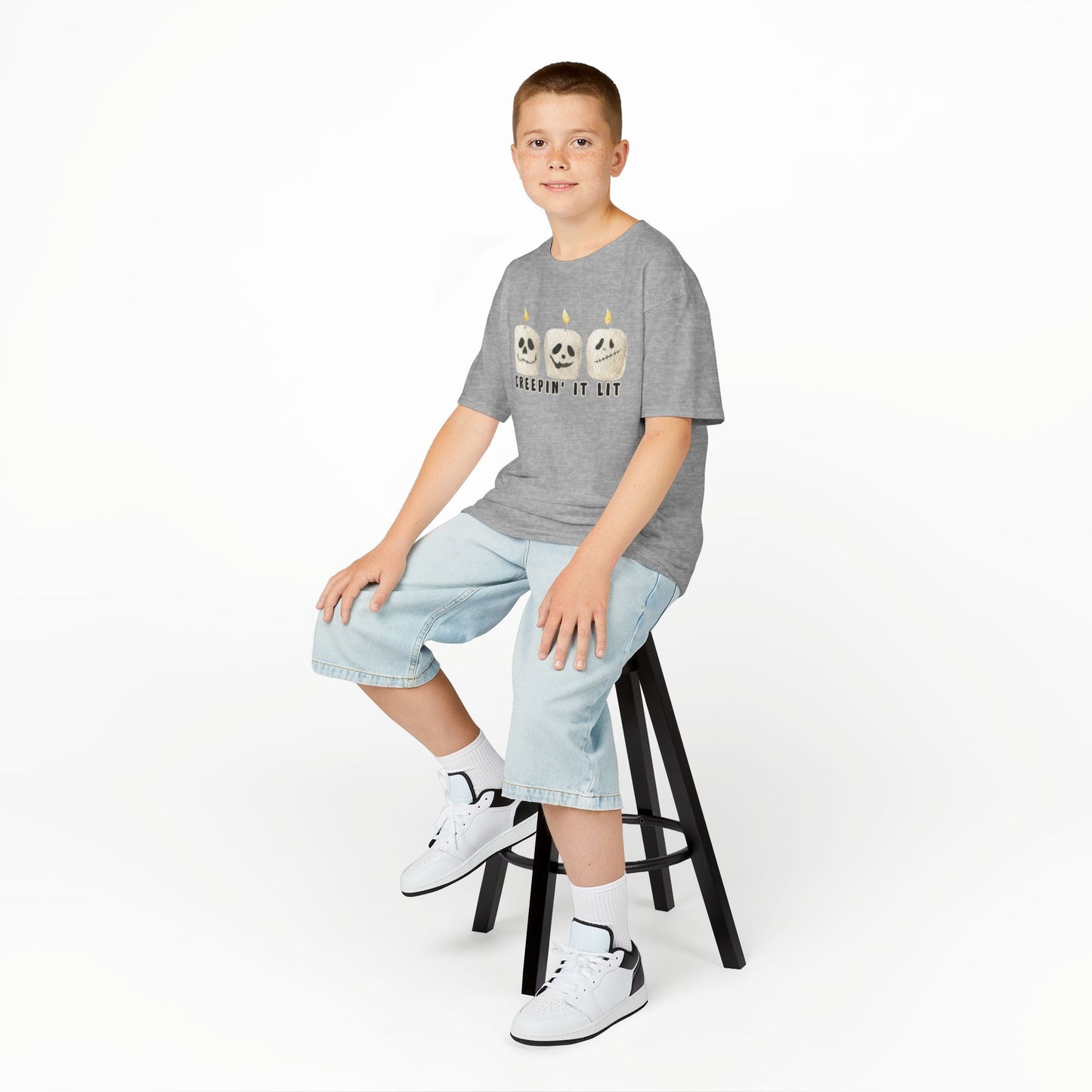 Creepin' It Lit Kids Tee, Halloween Shirt for Kids