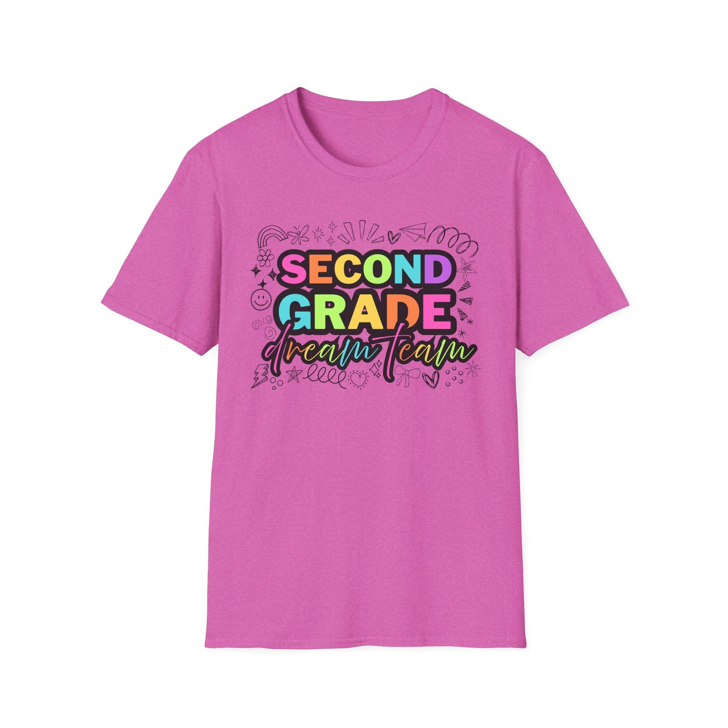 Dream Team- 2nd Grade- Unisex Softstyle T-Shirt- Teacher Life