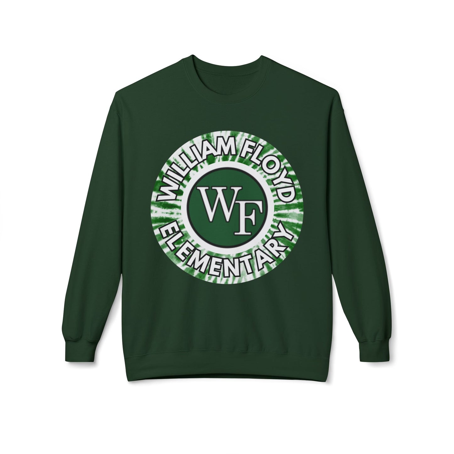 WFE Tie Dye Logo- Fleece Crewneck Sweatshirt