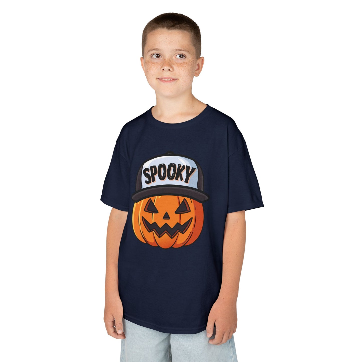 Spooky Pumpkin w/ Hat | Halloween | Kids Cotton™ Tee