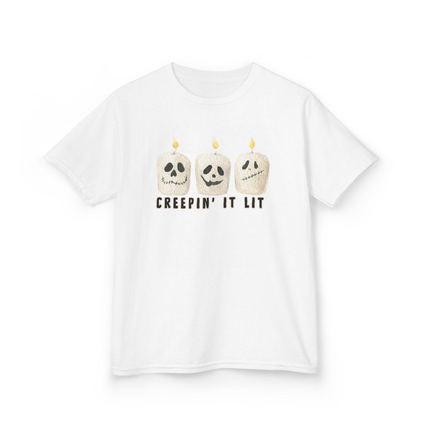 Creepin' It Lit Kids Tee, Halloween Shirt for Kids