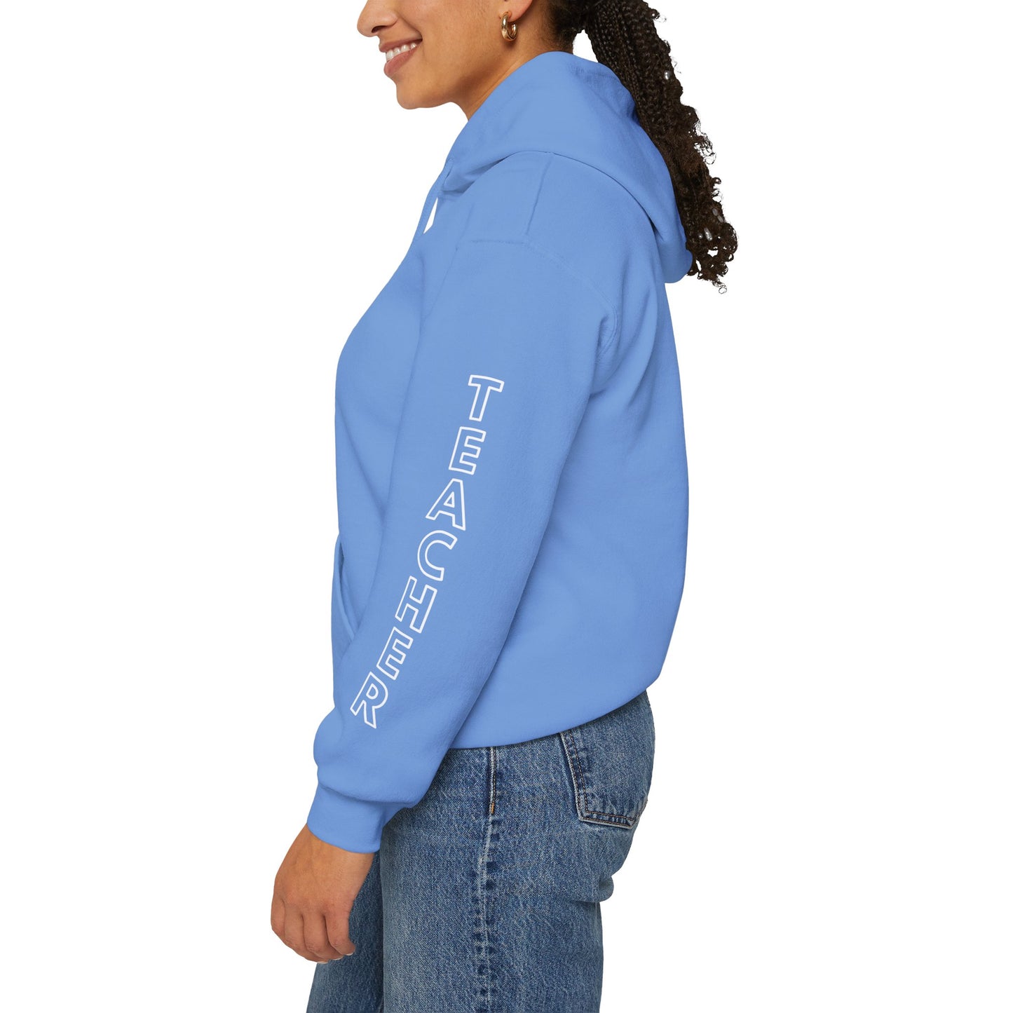 Woodhull Teacher Simple Design Hoodie w/ Teacher on Sleeve - Cozy Unisex Sweatshirt